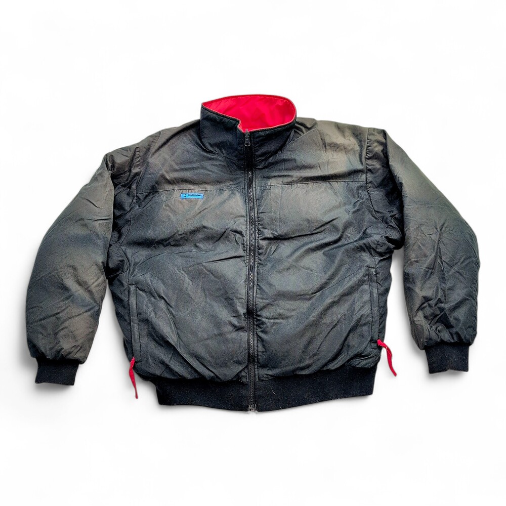 Columbia Men's Puffer Jacket Black w/ Red Lining XL (Y2K)